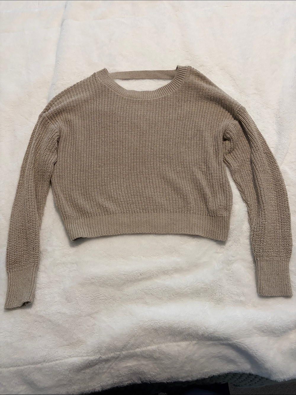 Express Taupe Cutout Sweater – Small